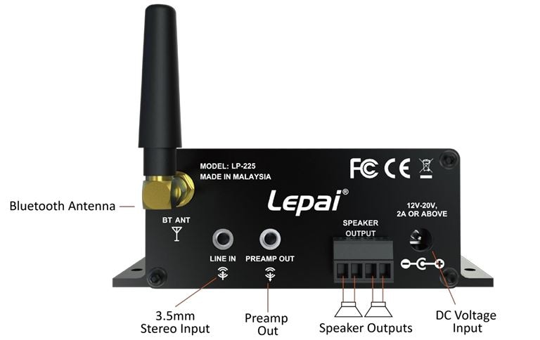 Lepai LP-225 Back Callouts